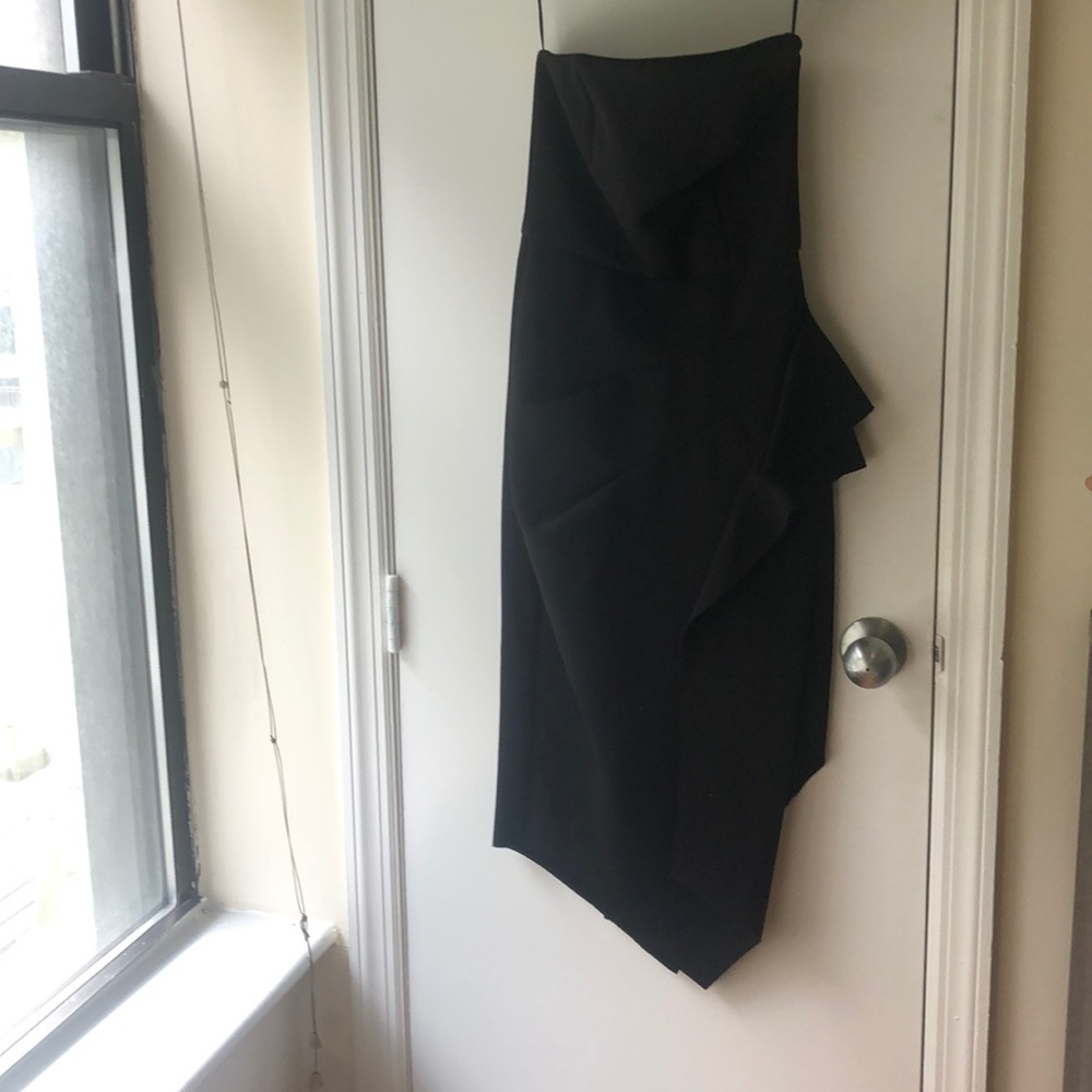 Elliatt black strapless asymmetrical dress